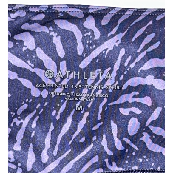 Athleta Ace Printed Tennis Skort Athletic Skirt Activewear Purple Blue M - Picture 4 of 10
